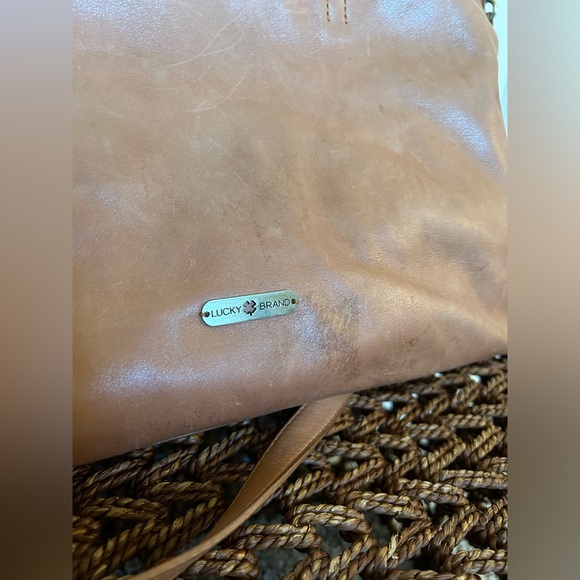 Lucky Brand brown leather tote with matching coin purse *PROJECT BAG* - Picture 8 of 13